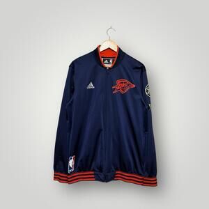 Adidas Oklahoma City Thunder Navy NBA Full Zip Warm Up Jacket Large Men’s